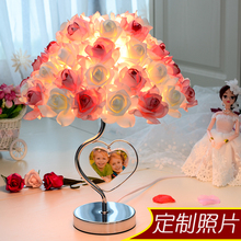 七夕情人节玫瑰花台灯结婚礼物创意婚庆婚房妇女神装饰温馨卧雪儿