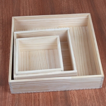 4ah木盒定 做无盖木盒订 做松木盒定托盘正方形长方形木盒杂物收