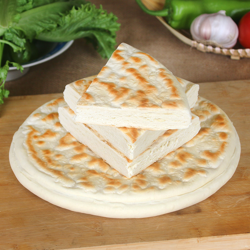 甘肃特产平凉百吉饼锅盔小吃3个大白饼子手工馍馍烧饼早餐肉夹馍