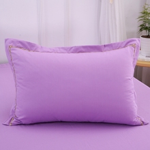 89N纯棉枕套一对装两只纯色100布料枕头套单人成人枕芯套48x74cm