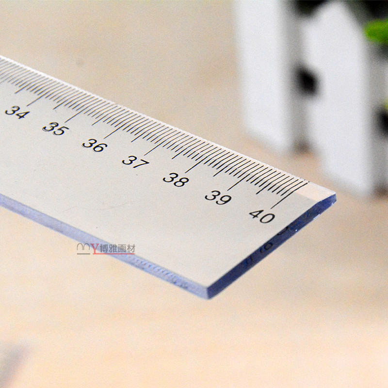 塑料直尺20cm30cm40cm厘米格尺小学生用儿童透明长尺测量尺子