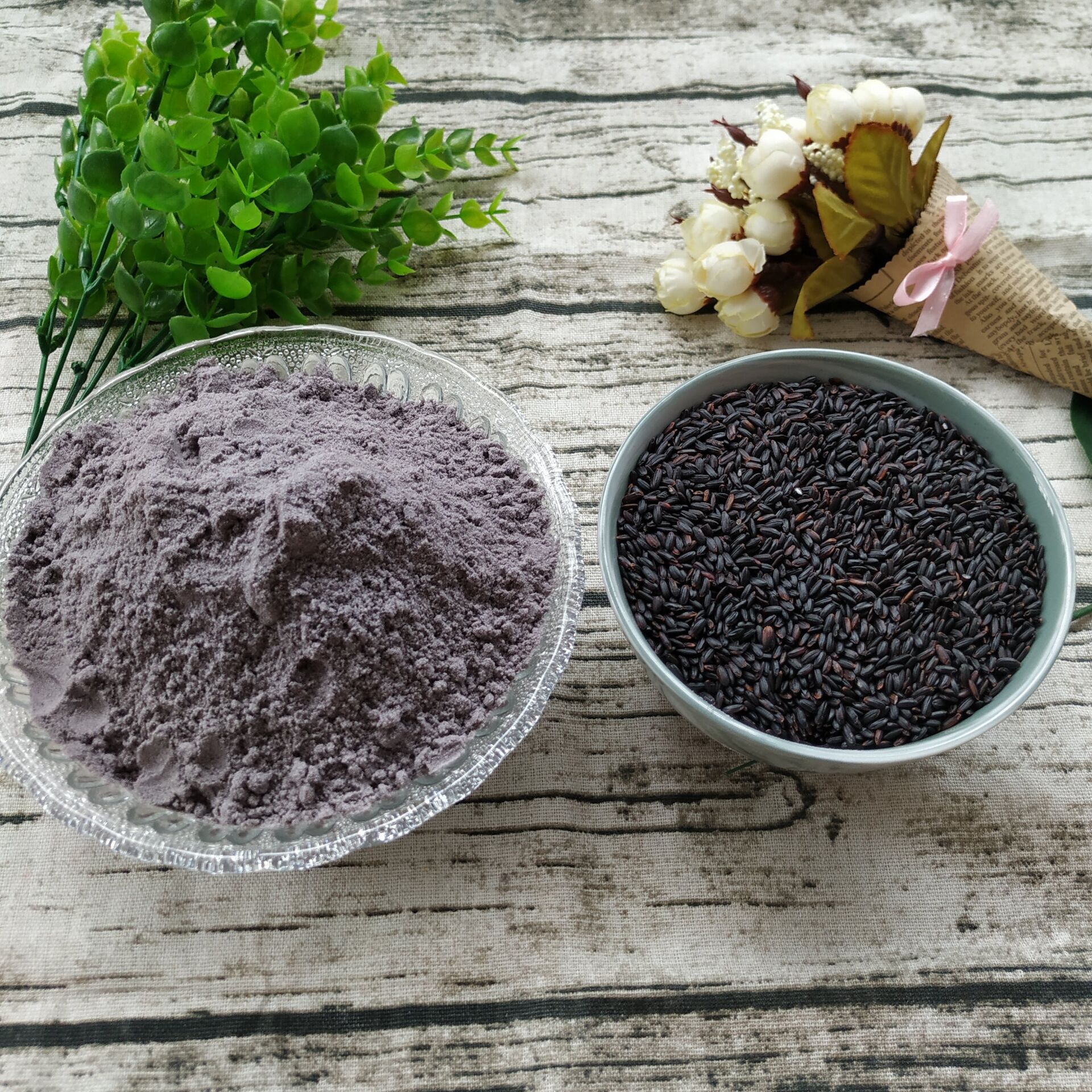 纯黑米粉 2500g 黑米粉 香黑米面5斤装五谷杂粮粉黑米馒头面-阿里巴巴