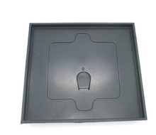 58C1小号系列黑色塑料茶盘接水盘下沉式长方形底盘茶具茶盘排水配