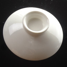 纯白陶瓷盖碗盖子功夫茶具配件盖碗盖杯盖骨瓷介碗三才碗茶盖子