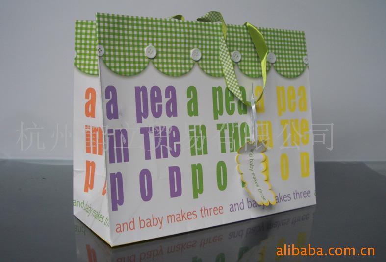 供应 白牛皮纸彩色手提袋 来伊份牛皮纸彩色礼品袋 食品袋