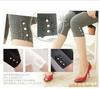 [Korean wild]Show thin Both sides lace crystal Stretch cotton Seventh pregnant woman Leggings