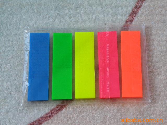 厂家直销批发彩色荧光n次胶便利贴 透明时尚潮流pet现货便签本