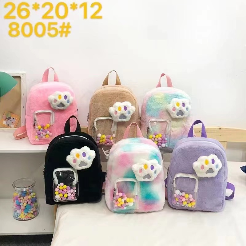 Ladies Bag Women Children Plush Backpack Factory Direct Supply