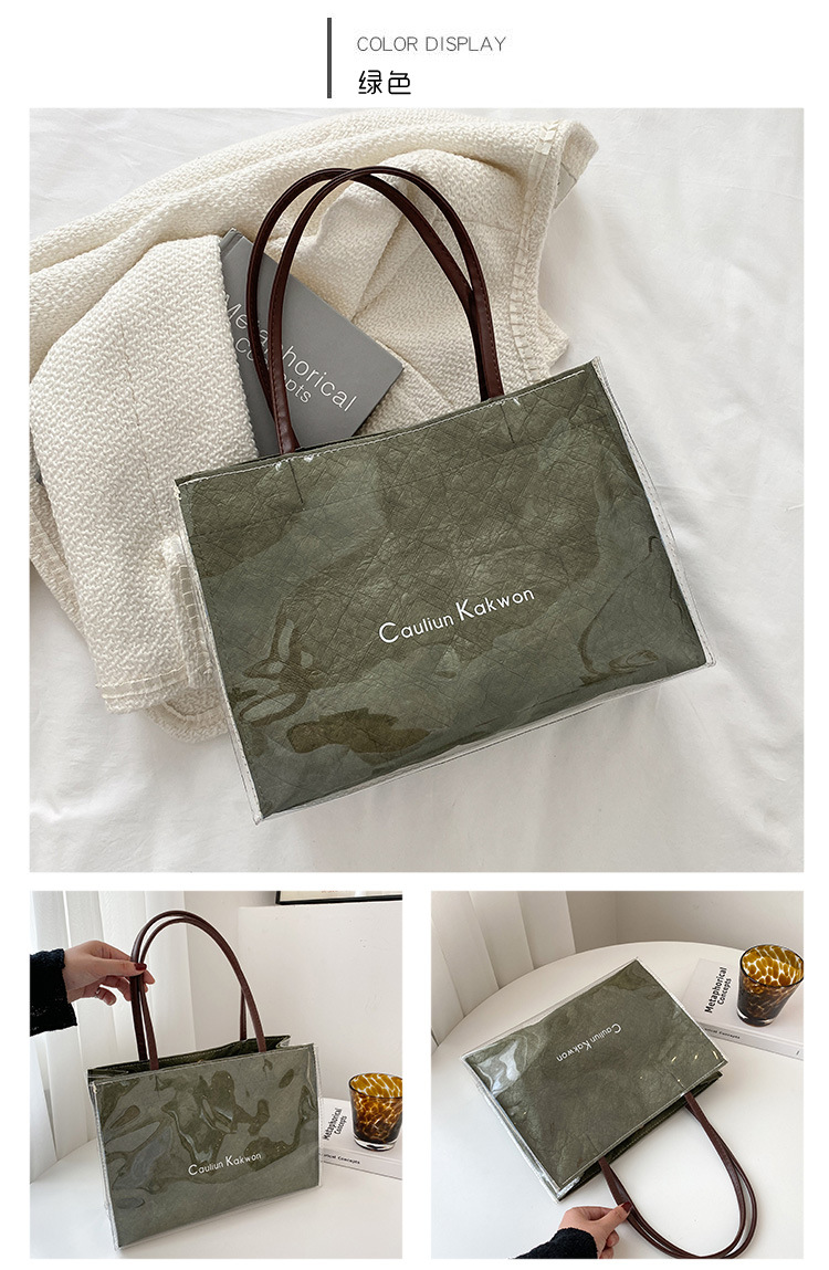 定 制现货杜邦纸袋牛皮纸手提包韩版杜邦纸包潮流单肩包购物袋log