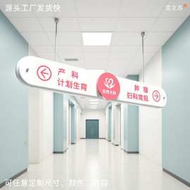 导视牌楼层牌定做吊挂灯箱医院停车场发光楼层指示牌广告牌定制