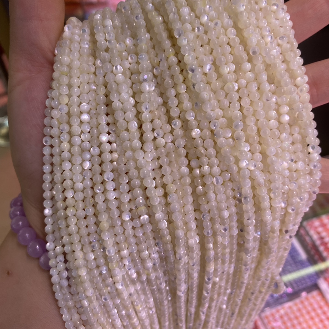 Natural Freshwater Pearl Shell Multi-Style round Beads Barrel Beads Scattered Beads Long Chain Semi-Finished DIY Accessories Ornaments Bracelet