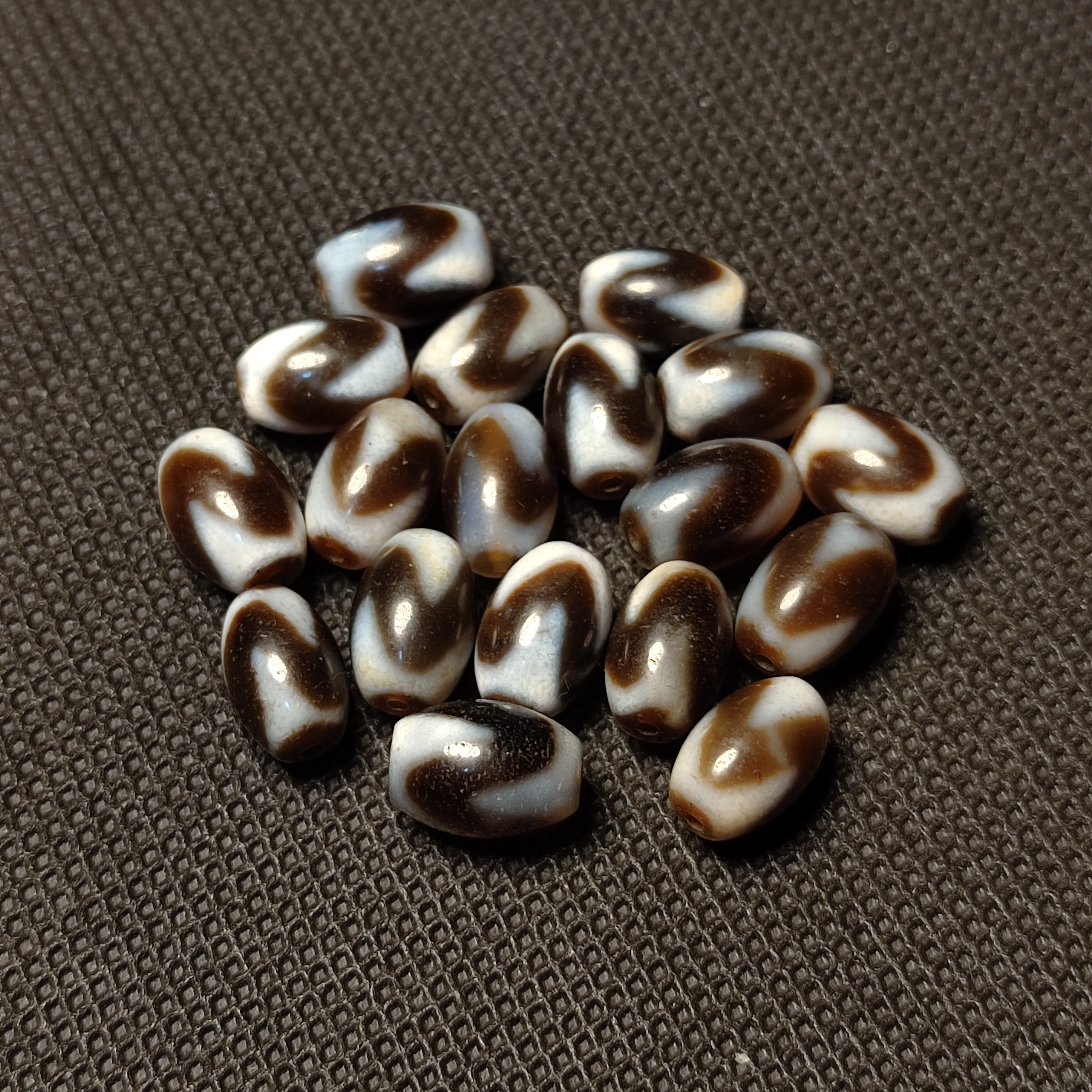 正品渗透玛瑙天珠批发小虎牙米型天珠单珠手链项链饰品diy制作