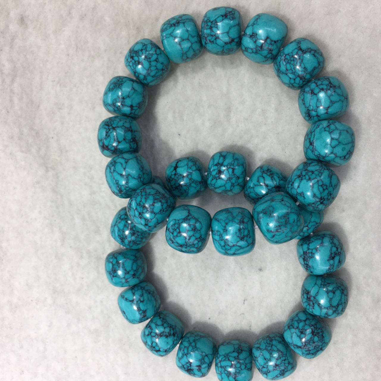 菱镁矿绿松石网花手串优化蒙松高瓷乌兰花手链圆珠散珠配饰批发