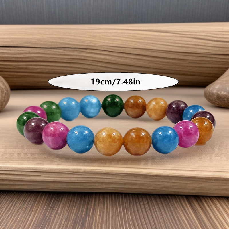 厂家批发碧玺玉髓手串水晶饰品单圈男女情侣手链夏季清凉直播货源