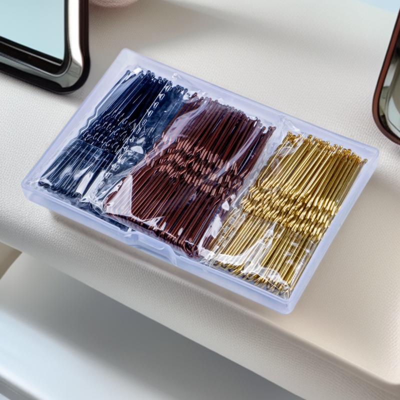 新款韩式 简约发夹盒装一字夹新娘盘发工具U型夹发叉汉服头饰别针