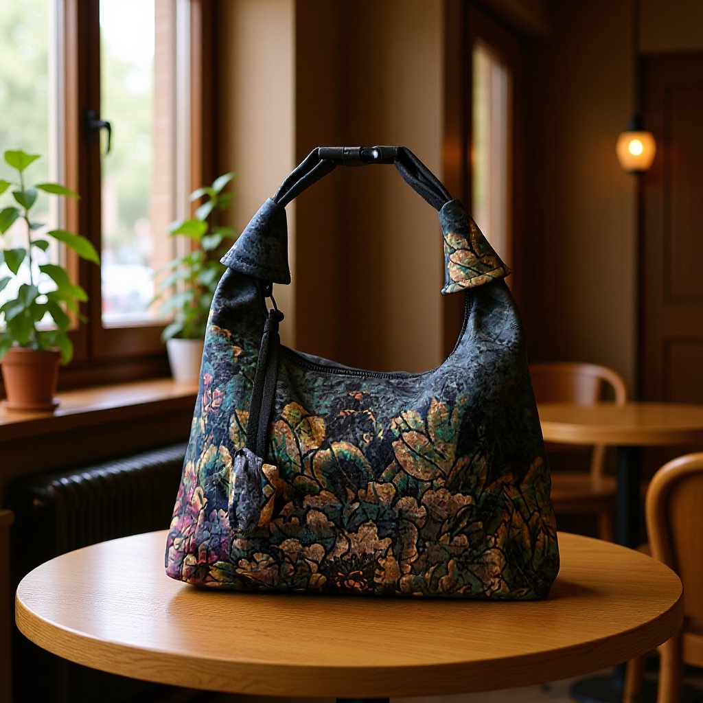 香云纱月牙包斜挎包中国风复古抽绳百搭装饰手提包