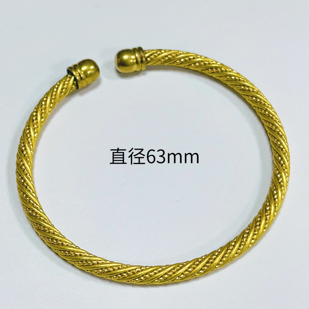 diy饰品 新款手镯 多线缠绕 黄铜材质 铜胚 欧美风 女士 跨境