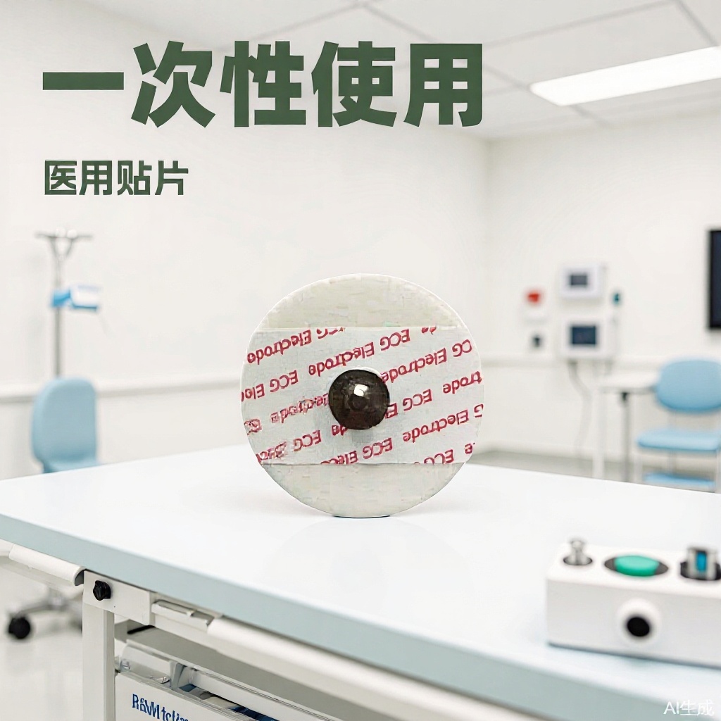 一次性使用医用心电电极片扣式圆形监护仪动态心电图ECG贴ECG检测