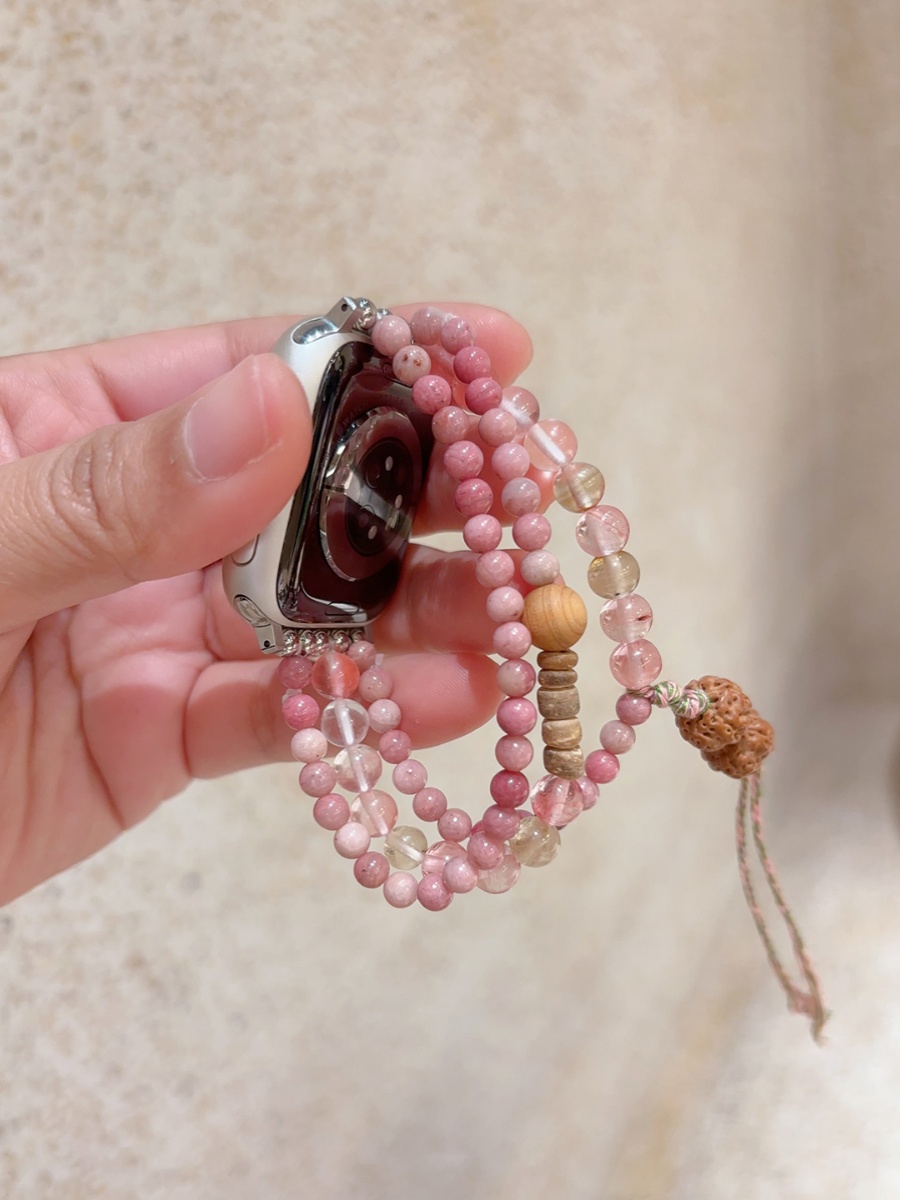 RETRO RED NATURAL STONE TEMPERAMENT BRACELET FOR IWATCH APPLE S10 WATCH 98 GENERATION SE UNIVERSAL ULTRA