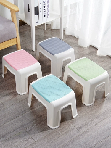 Небольшой пластиковый табурет для домашнего использования, прочная, утолщенная детская скамья для туалетной купания, анти скользкий стул для замены обуви для взрослых