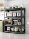 Kitchen storage rack floor-mounted multi-layer multi-functional household microwave oven storage rack cabinet shelves carbon steel rack