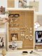 Storage rack Retro simple wooden photo frame Jewelry finishing rack Earring necklace Glasses Postcard Small card display rack