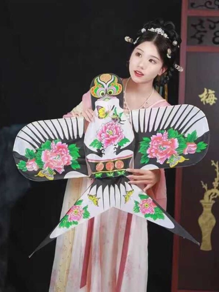 装饰风筝纸鸢金鱼古风写真结婚汉服写真拍照道具周岁订婚布置背景