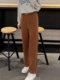New autumn and winter Maillard style high-waist wool harem pants for women simple loose casual straight-leg warm feet pants