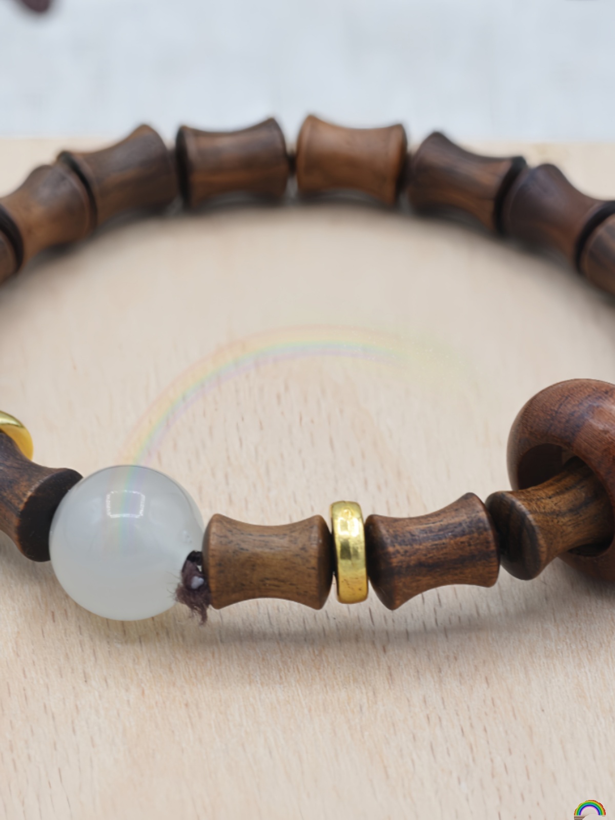NATURAL AGARWOOD BAMBOO BRACELET COUPLE HETIAN JADE TRANSFER BEAD PLAY BRACELET RWBUY BRAND JEWELRY
