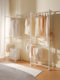 Home clothes hanger double floor-standing bedroom mobile clothes rack household light luxury simple wardrobe clothes storage rack