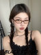 Ultra-light TR retro small frame oval retro brown glasses frame Japanese spicy teacher style bare face with myopia degree