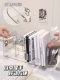 Fun desktop bookshelf transparent acrylic bookshelf partition book office storage box vertical rack storage rack