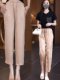 Ice silk small cropped pants for women 2025 summer thin high waist loose slim casual drooping harem pants