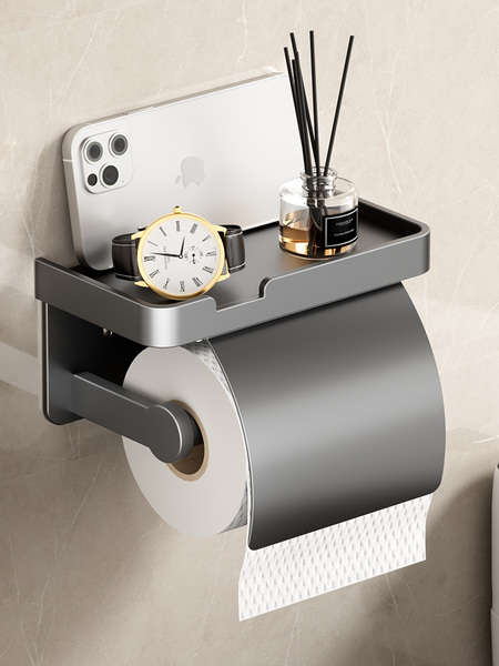 卫生间卷纸架厕纸盒厕所纸巾盒壁挂置物架洗手间防水纸巾筒放置盒