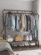 Simple wardrobe hanging clothes rack dormitory rental house fabric clothes rack household iron rack bedroom storage modern simple