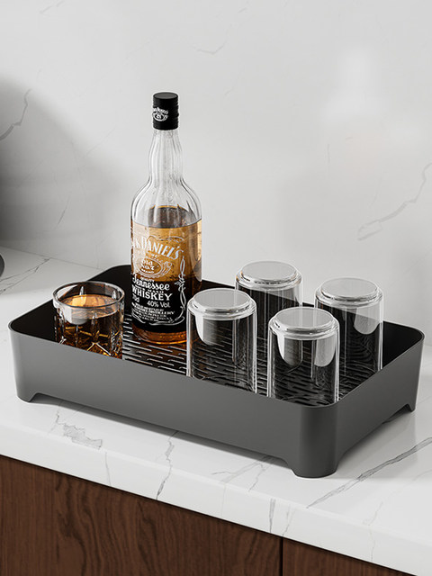Desktop tea set tray water cup rack household glass cup tea cup drain storage storage rack tool