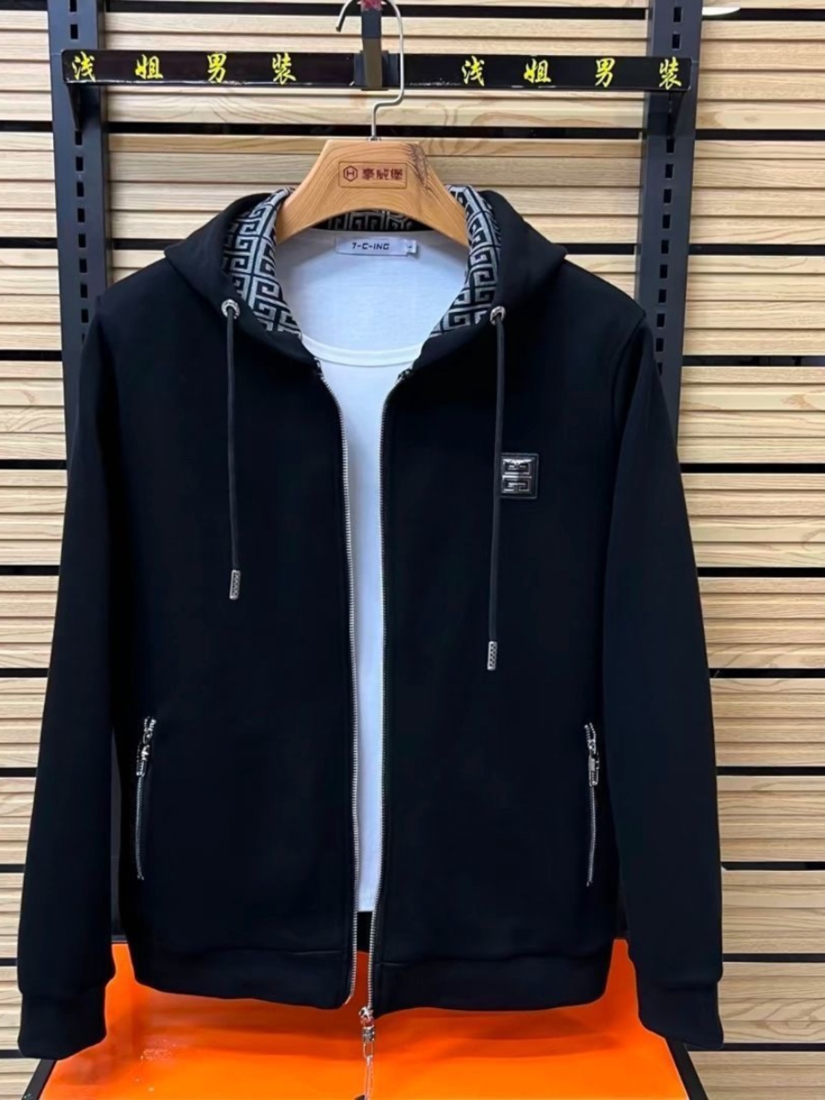 FALL|WINTER 2024 FASHION HOODED JACKET TOP MENS SENSE OF LUXURY TRENDY HANDSOME COMFORTABLE CASUAL AND VERSATILE JACKET