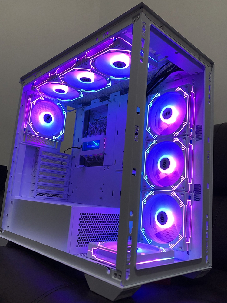 FISH NEST PRISM 4TH GENERATION PRO FAN 12CM COMPUTER CASE ARGB SHENGUANG SYNCHRONOUS 5V3 PIN DAZZLING COLOR PWM TEMPERATURE CONTROL