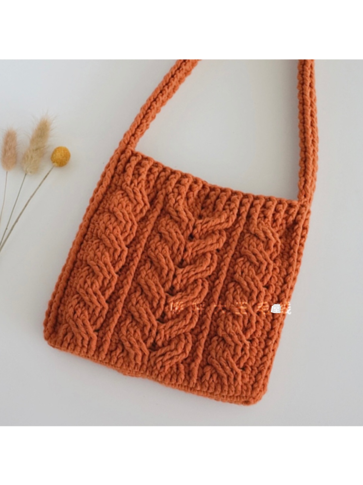 HUHU KING WOOLEN HOUSE RETRO TWIST SHOULDER BAG CROCHET KNITTING WOOL DIY MATERIAL BAG CREATIVE GIFTS