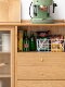 Jiangmino pure solid wood side cabinet small apartment cabinet storage kitchen storage cabinet oak tea cabinet log side cabinet