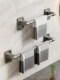 Towel rack bathroom without punching wall hanging rack bathroom towel single rod toilet toilet storage rack