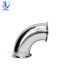 Sanitary-grade quick-install elbow 90 degree 304 stainless steel clamp type chuck bending pipe flange buckle right angle bend
