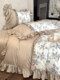 French retro floral pure cotton four-piece set printed cotton quilt cover bedding princess style bed sheets bed cover
