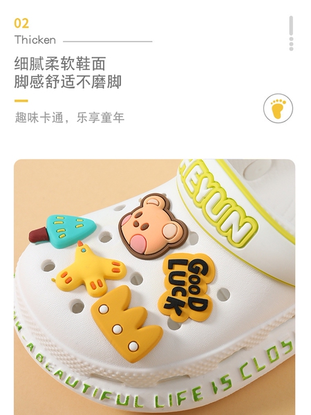 男童凉鞋儿童洞洞鞋外穿防滑小熊女孩拖鞋小孩宝宝包头夏季中大童 — 4