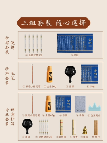 Десять тысяч лет Синяя Ваджра Сутра Копировальная книга Батик Бумага Небольшой блок Маркировка Красная бумага для каллиграфических работ Мягкая ручка Малый блок Кисть Ручка для взрослых Практика Каллиграфия Медитация Ручное копирование Набор сутр Синьцзин Дао Дэ Тетрадь из утолщенной рисовой бумаги