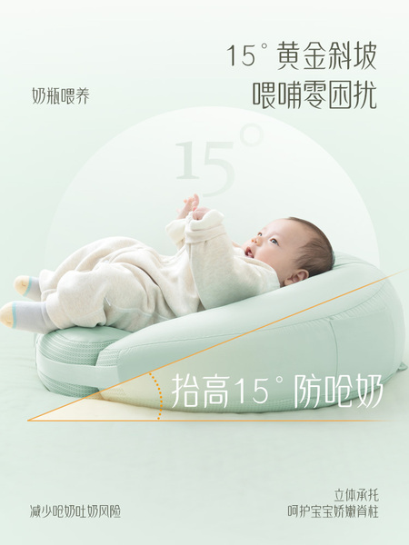 物苑哺乳枕喂奶神器解放双手喂奶辅助枕头母乳坐喂婴儿斜坡枕护腰 — 3