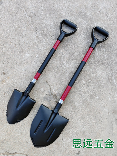 Haixing European and American high-end steel shovel high manganese steel pointed shovel thickened trenches and open mountains outdoor camping van boot shovel outdoor steel shovel