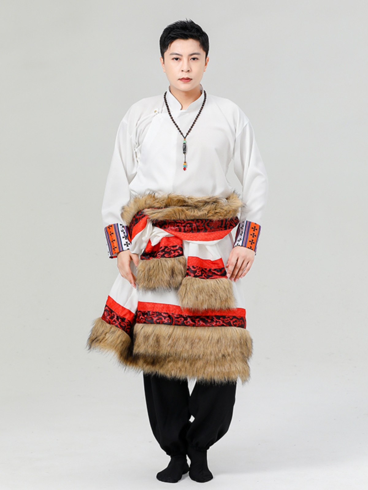 XIN KEYUES NEW TIBETAN DANCE COSTUMES MALE KANGBA TIBETAN ROBES POT VILLAGE PERFORMANCE COSTUMES TIBETAN TRAVEL PHOTOGRAPHY ETHNIC MINORITY STAGE