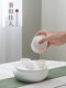 Bone porcelain travel tea set light luxury high-end tea tray portable car outdoor camping and storage business event gifts