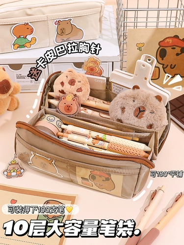 Ручка, вместительный и большой высококачественный пенал для школьников, для средней школы